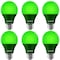 Luxrite A19 LED Light Bulbs 8W (60W Equivalent) Green Colored Bulbs Non-Dimmable E26 Base 6-Pack LR21492-6PK - alternate 1